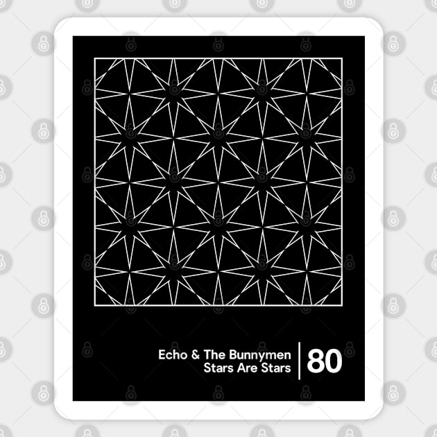 Echo & The Bunnymen - Minimalist Style Graphic Artwork Sticker by saudade